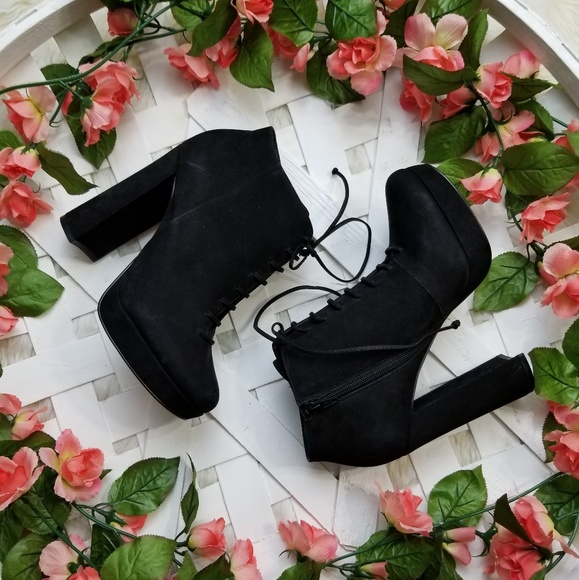 Steve Madden 9 suede black booty Jolte platform - Picture 8 of 8